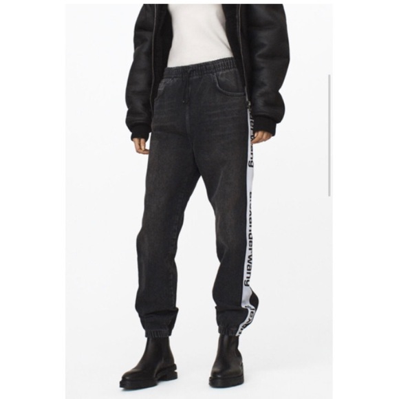 Alexander Wang Pants - Alexander Wang Logo Tape Jogger